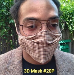 3D Cotton Masks w/Filter Pocket and Long Ties